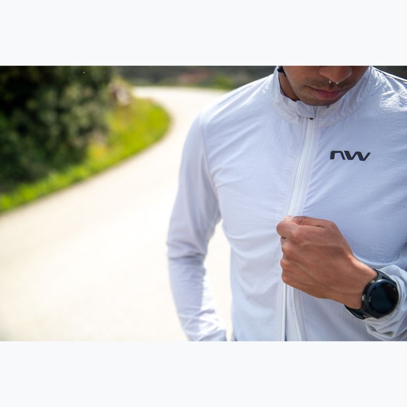 Men's cycling jacket Northwave Extreme Light Wind light grey 5