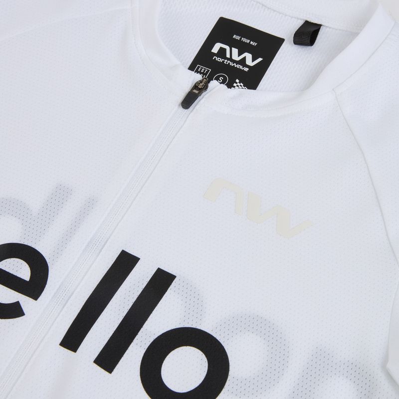 Men's cycling jersey Northwave Blade Hello Goodbye white 3