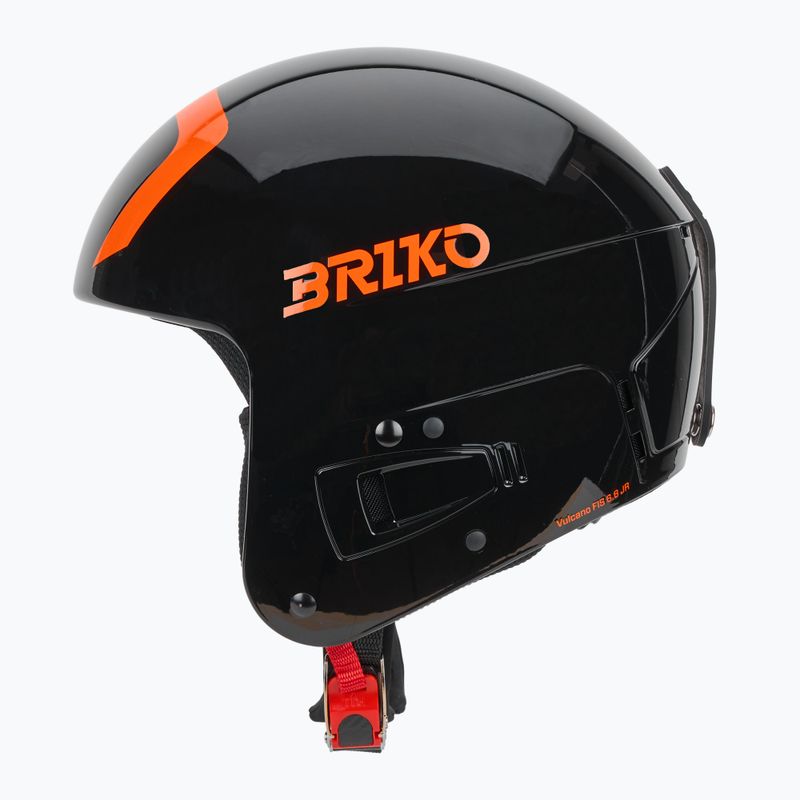 Children's ski helmet Briko Vulcano FIS 6.8 JR shiny black/orange 4
