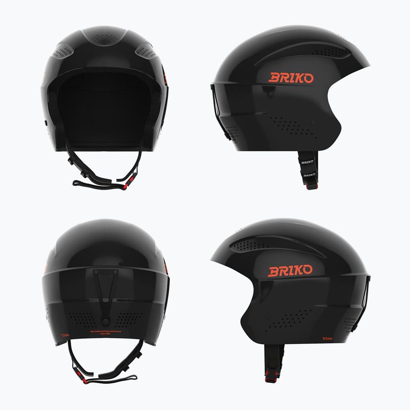 Kids' ski helmet Briko Elias Jr shiny black/orange 4