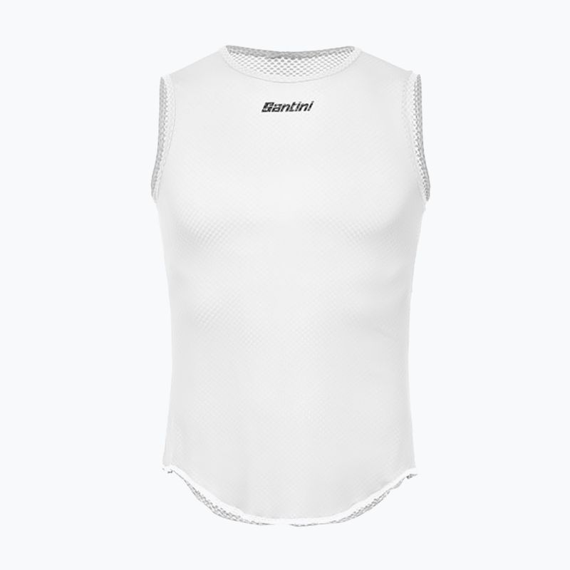 Men's Santini Sleeveless Baselayer Lieve cycling jersey white BM002GLLLIEVEBIXS 4