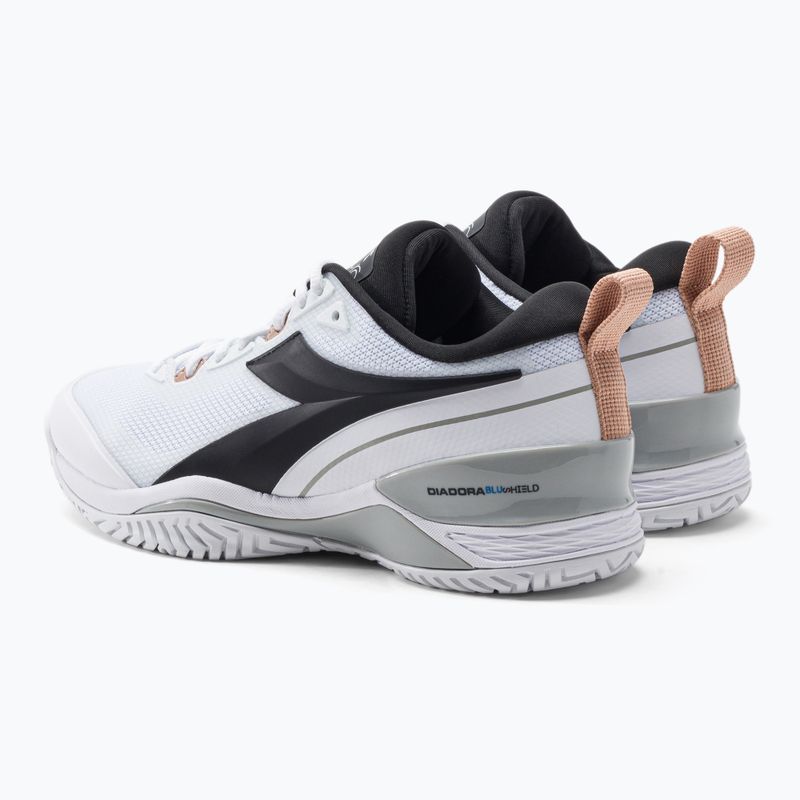 Women's tennis shoes Diadora Speed Blushield 5 AG white and black DD-101.176941 3