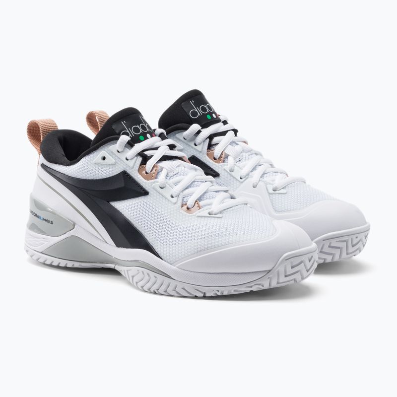 Women's tennis shoes Diadora Speed Blushield 5 AG white and black DD-101.176941 5