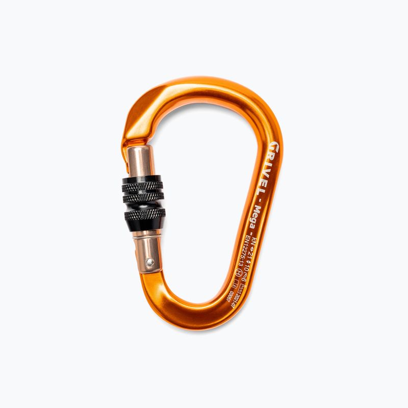 Grivel K6N Mega Screw Lock carabiner orange RSK6N 2