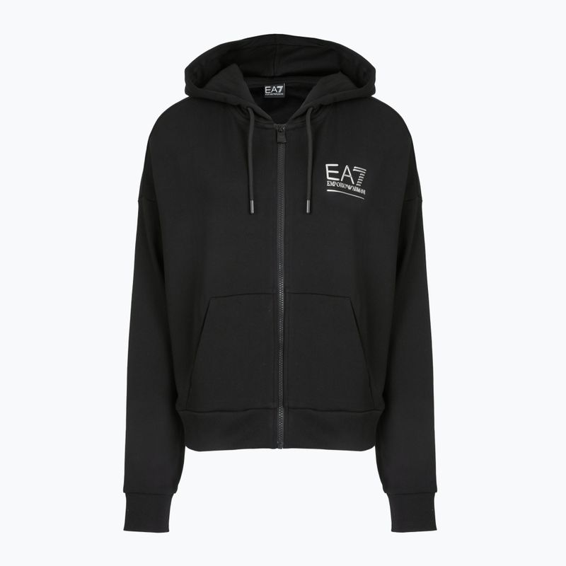 Women's tracksuit EA7 Emporio Armani Train Visibility Zip black / silver 3