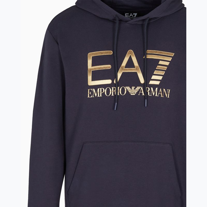 Men's sweatshirt EA7 Emporio Armani Train Logo Series Big Logo Hoodie armani blue 3