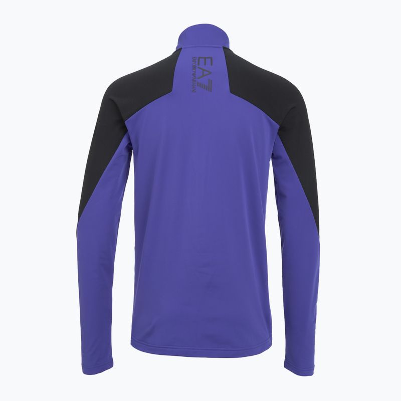 Men's sweatshirt EA7 Emporio Armani Ski Kitzbuhel Power Stretch Colorblock T-Top Fz clematis blue 2