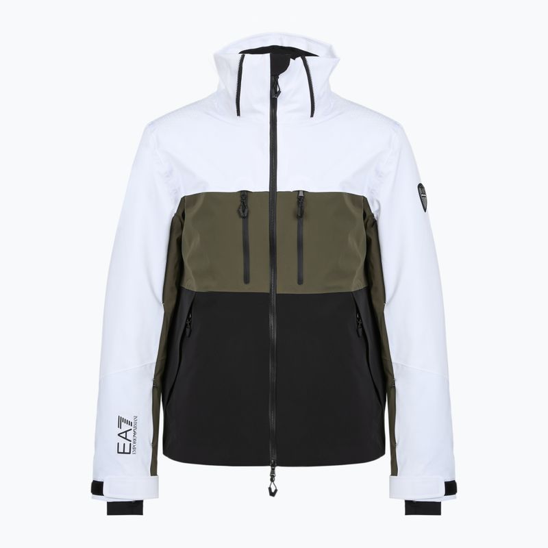 Men's ski jacket EA7 Emporio Armani Ski Kitzbuhel Protectum7 Colorblock white / black / grape leaf 6