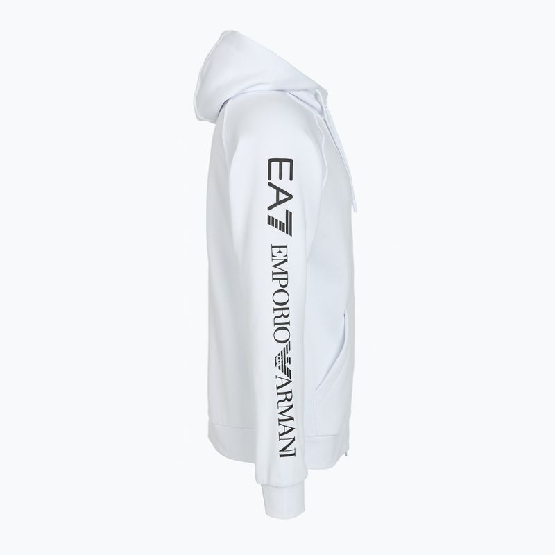 Men's sweatshirt Emporio Armani EA7 Train Logo Series Extended Logo Hoodie Fz white / black 3