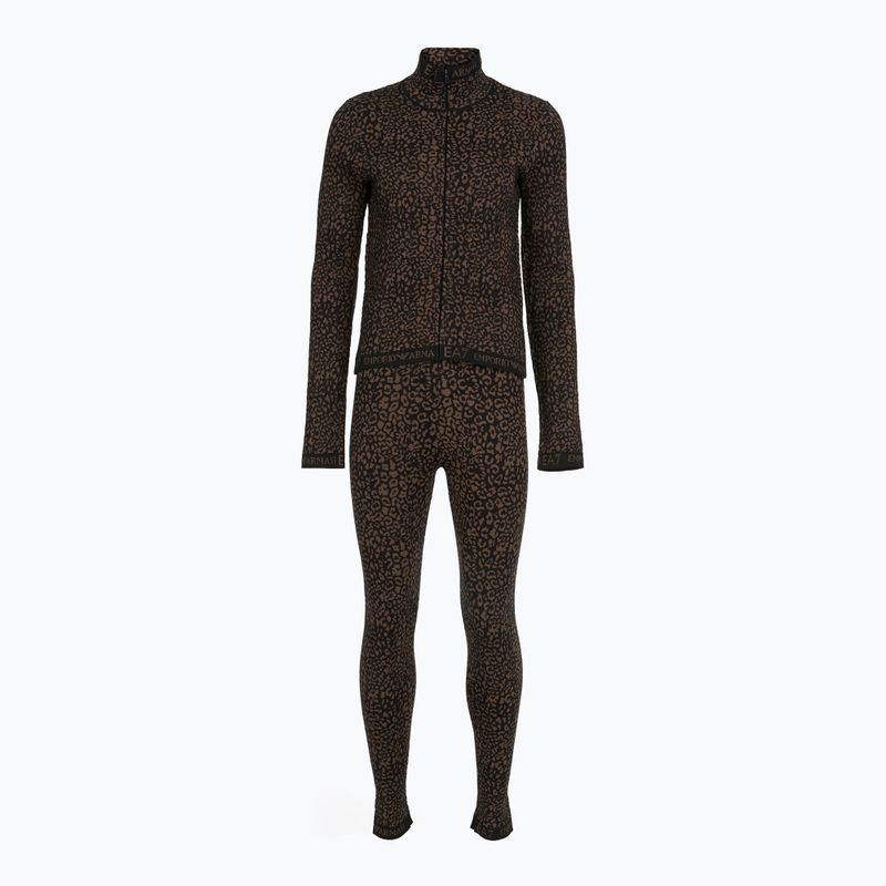 Thermal underwear set EA7 Emporio Armani Ski Jacquard Knitted fancy brown animalier
