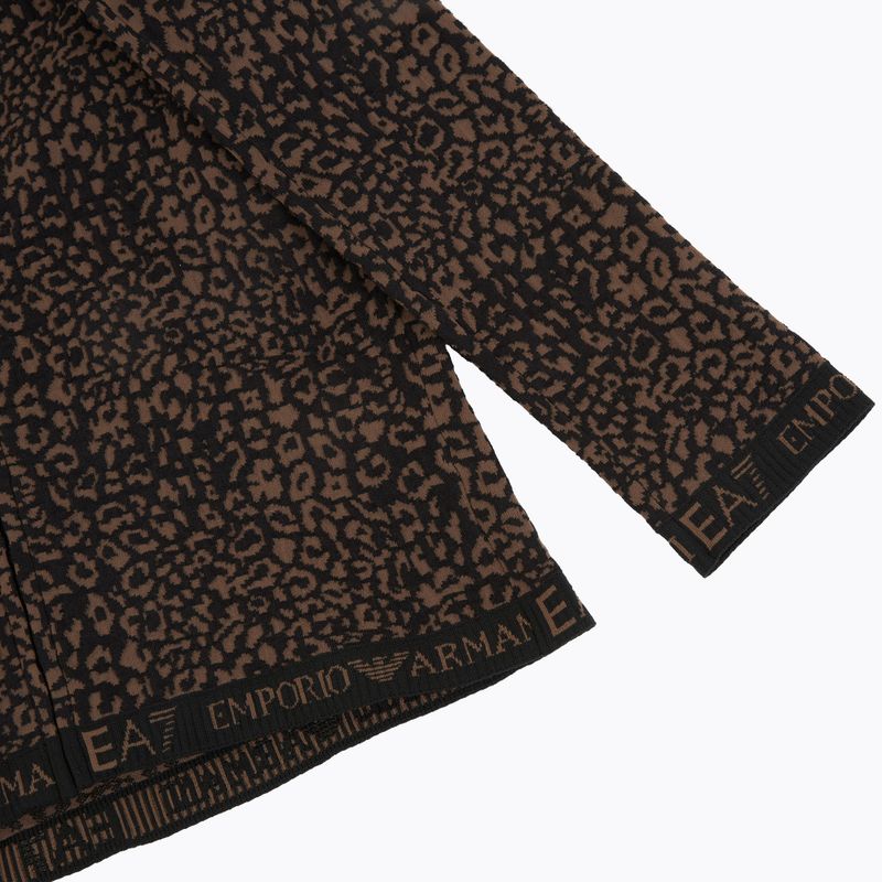 Women's thermal underwear set EA7 Emporio Armani Ski Jacquard Knitted fancy brown animal print 6