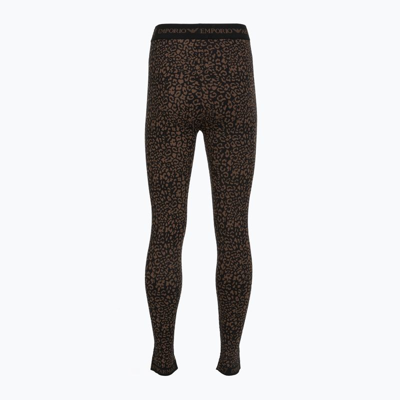 Women's thermal underwear set EA7 Emporio Armani Ski Jacquard Knitted fancy brown animal print 8