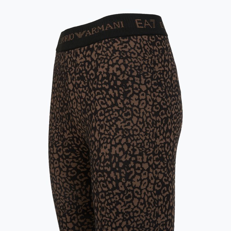 Women's thermal underwear set EA7 Emporio Armani Ski Jacquard Knitted fancy brown animal print 9