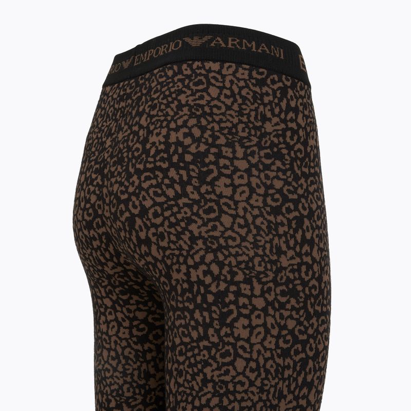 Women's thermal underwear set EA7 Emporio Armani Ski Jacquard Knitted fancy brown animal print 10