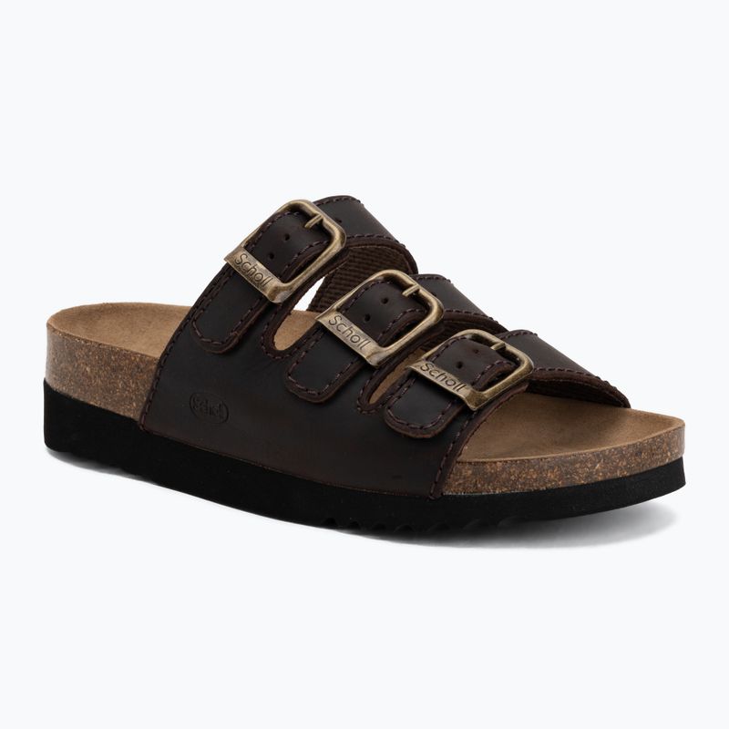 Women's flip-flops Scholl Rio Wedge Ad Med dark brown