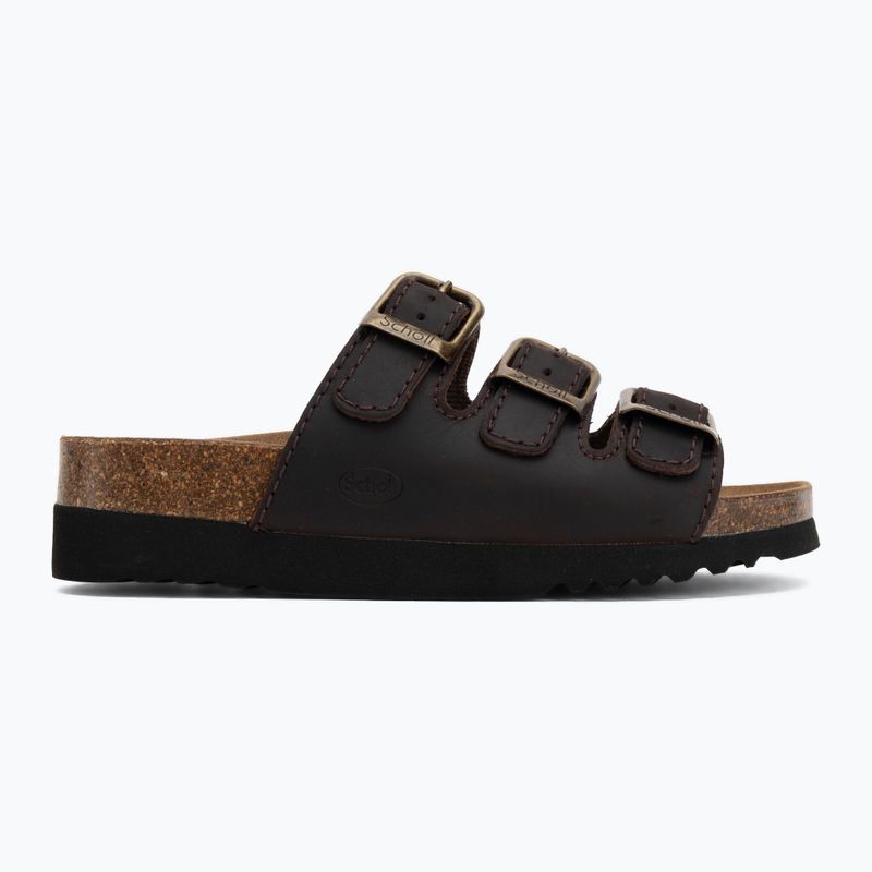 Women's flip-flops Scholl Rio Wedge Ad Med dark brown 2