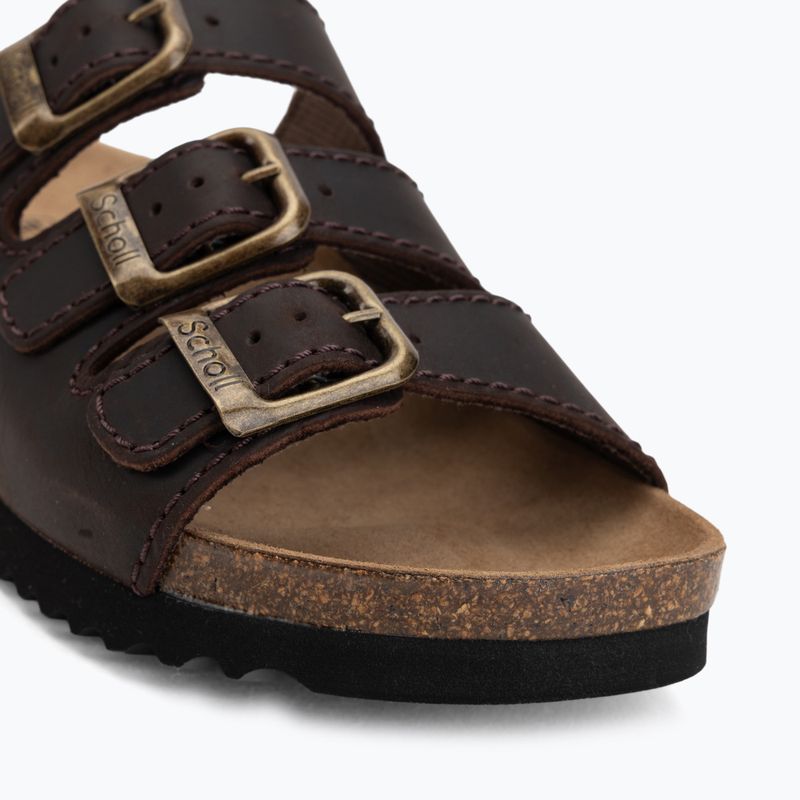 Women's flip-flops Scholl Rio Wedge Ad Med dark brown 7