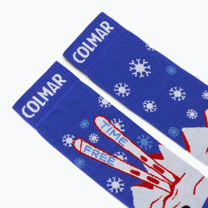 Colmar Freetime abyss blue/white/rac ski socks 3