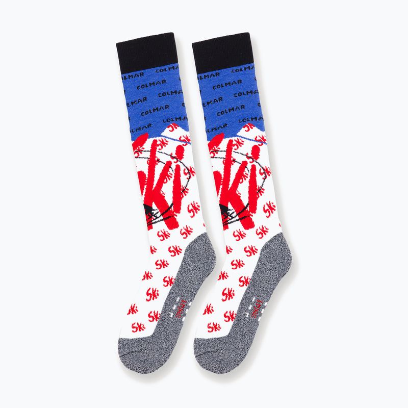 Colmar Ski socks white/racing/abbys b 2