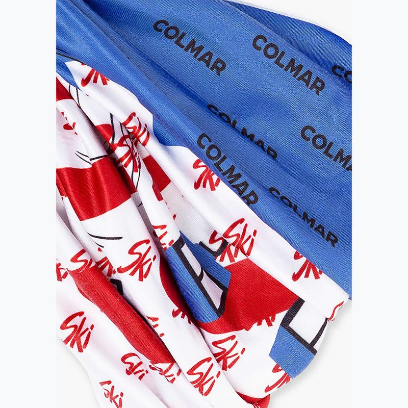 Colmar Skier snood white/ abyss blue/ red 3