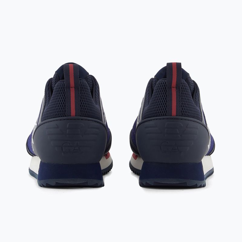 Shoes EA7 Emporio Armani Black & White Suede sky captain / deep cobal / mineral 3