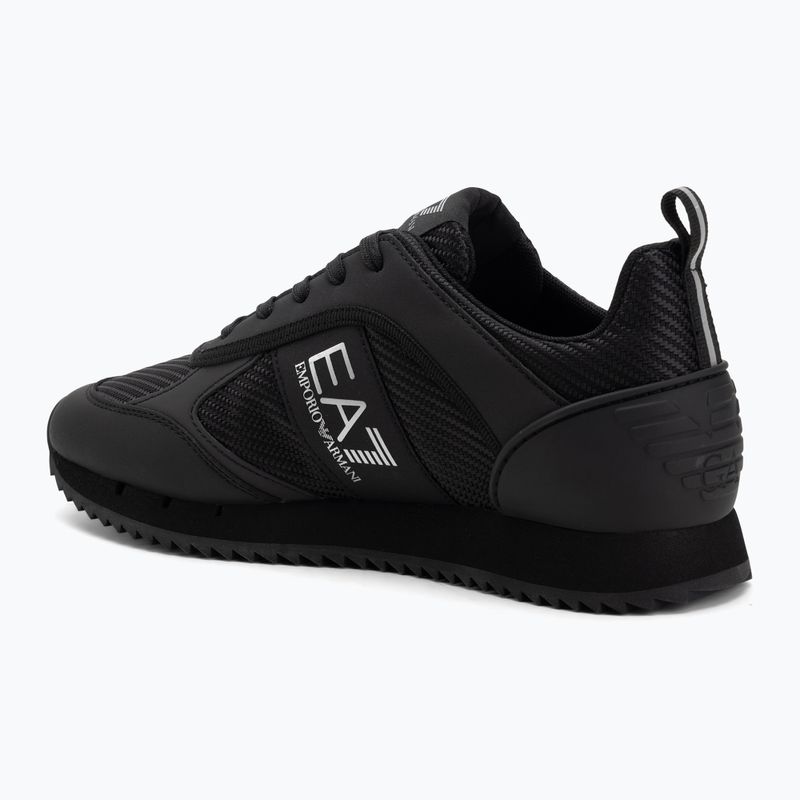 Shoes EA7 Emporio Armani Black & White Carbon triple black / silver logo 3