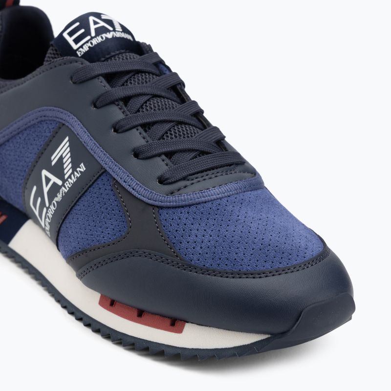 Shoes EA7 Emporio Armani Black & White Suede sky captain / deep cobal / mineral 7