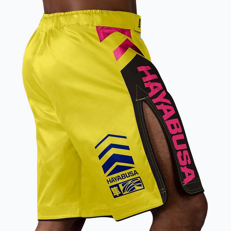 Hayabusa Icon Fight training shorts yellow/blue 4