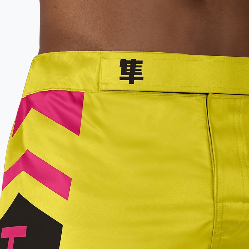 Hayabusa Icon Fight training shorts yellow/blue 5
