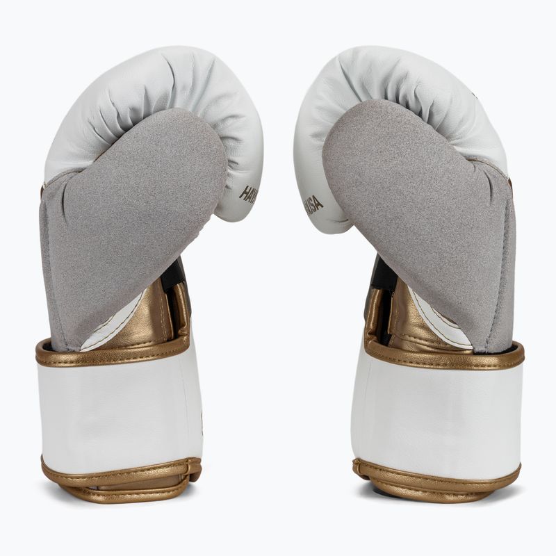 Hayabusa T3 white/gold boxing gloves 4