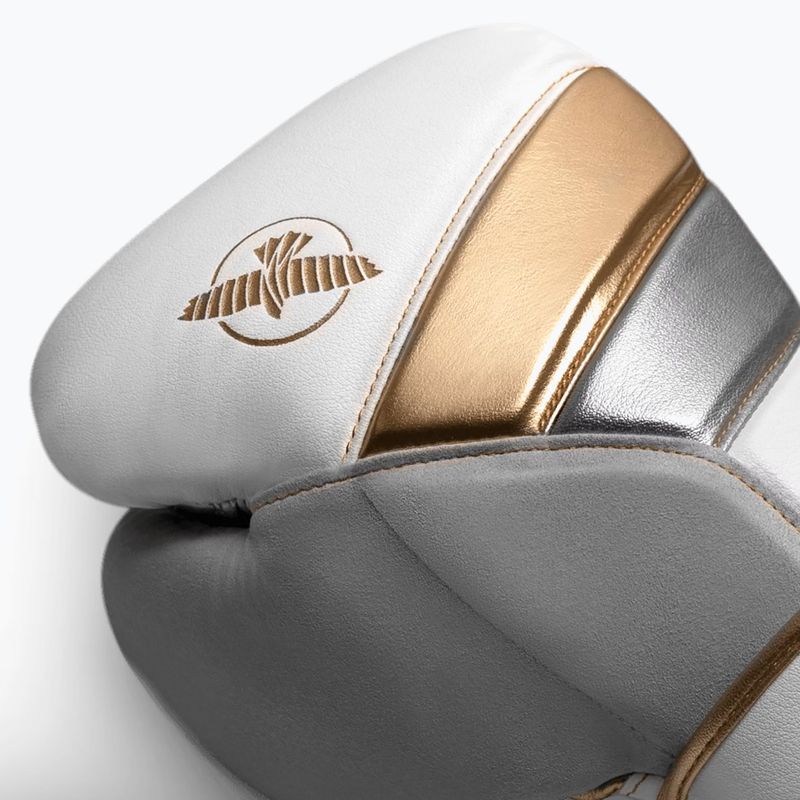 Hayabusa T3 white/gold boxing gloves 5