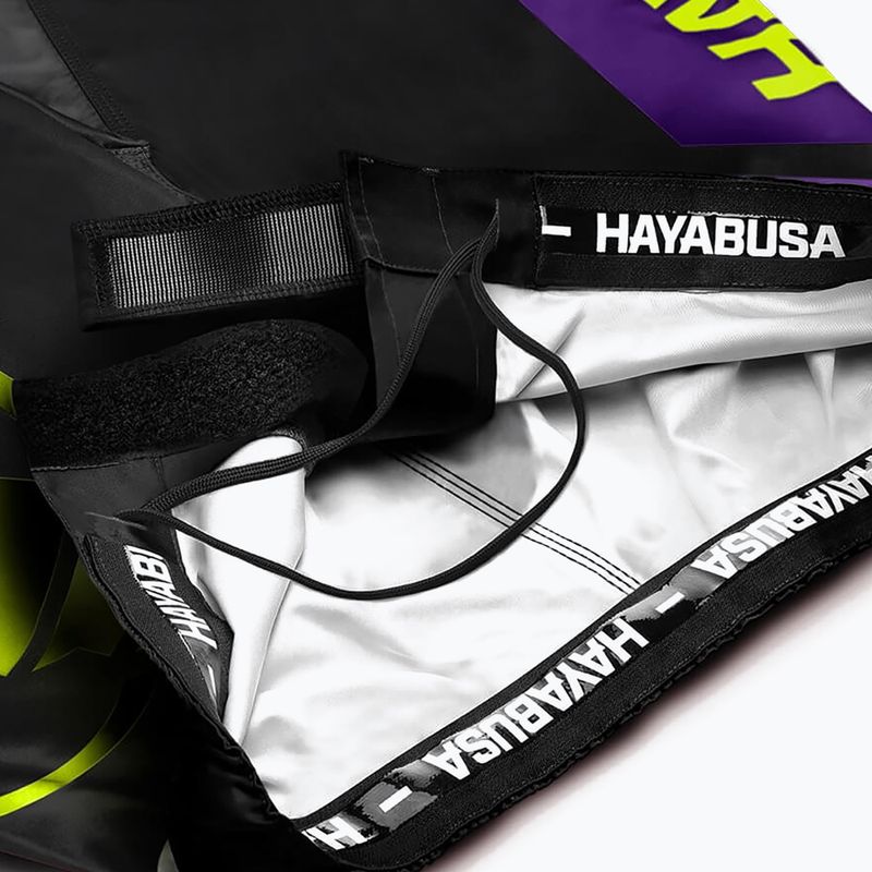 Hayabusa Icon Fight MMA shorts black and yellow ICFS-BK-L 6