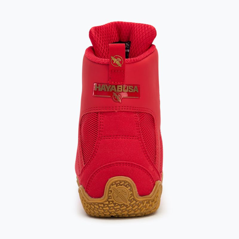 Hayabusa Pro Boxing men's boxing shoes black red 6