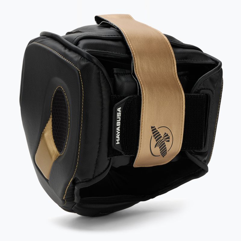 Hayabusa T3 Headgear boxing helmet black/gold 3