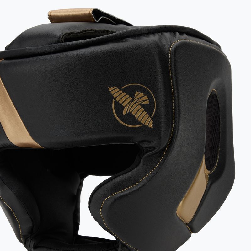 Hayabusa T3 Headgear boxing helmet black/gold 4