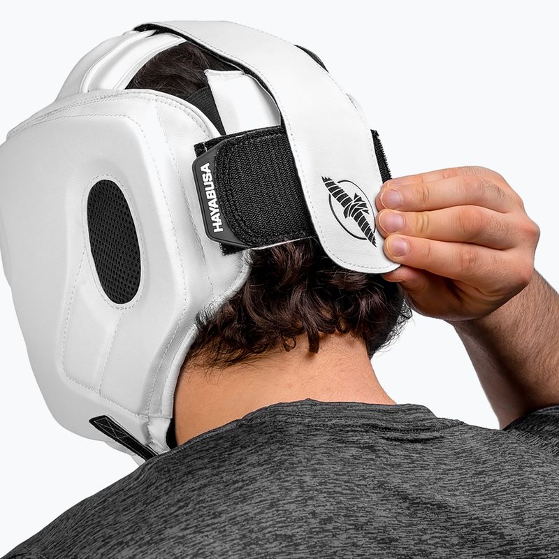Hayabusa T3 Headgear white/black boxing helmet 7