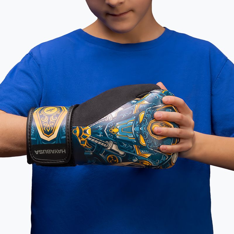 Hayabusa Hayabusa S4 Youth Epic blue robot boxing gloves 8