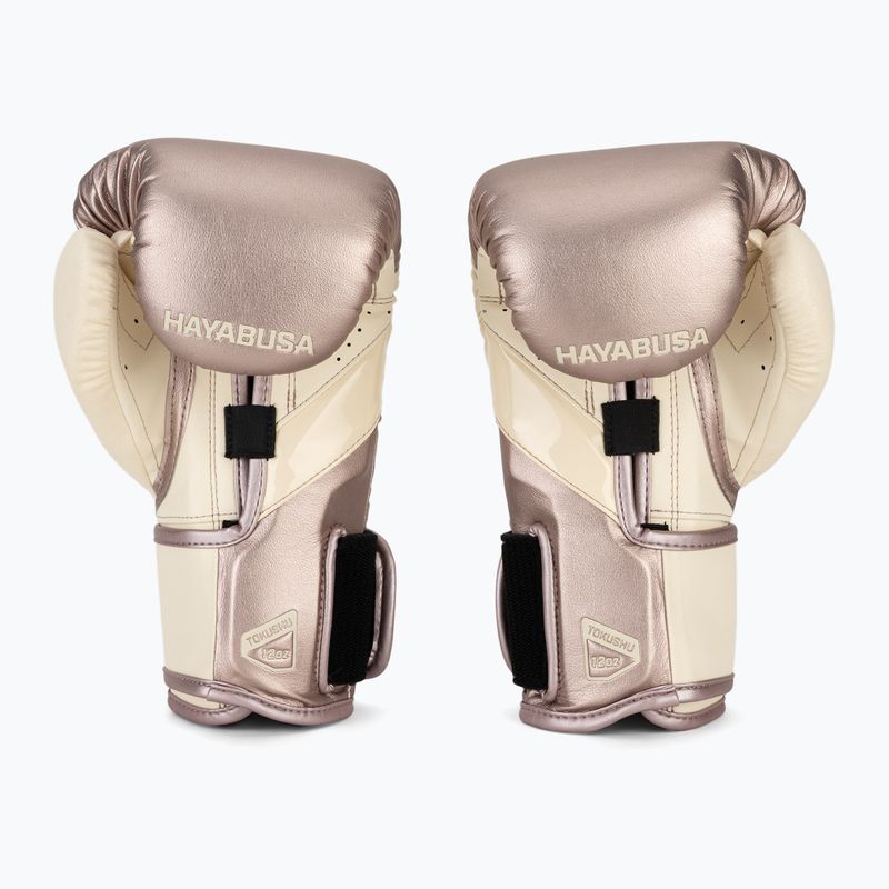 Hayabusa T3 rose gold boxing gloves 3