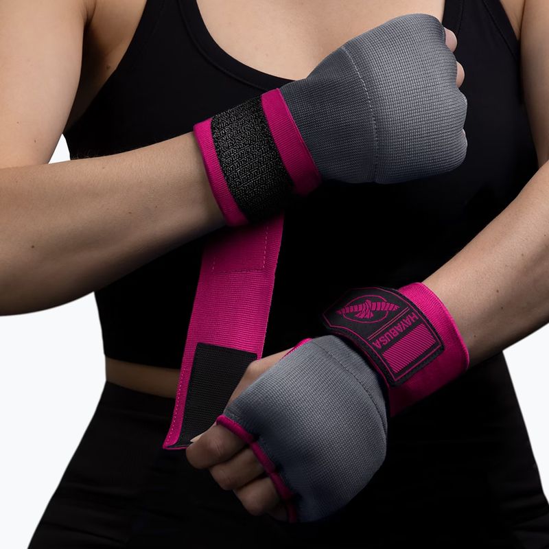 Hayabusa Quick Gel Hand Wraps grey/pink inner gloves 6