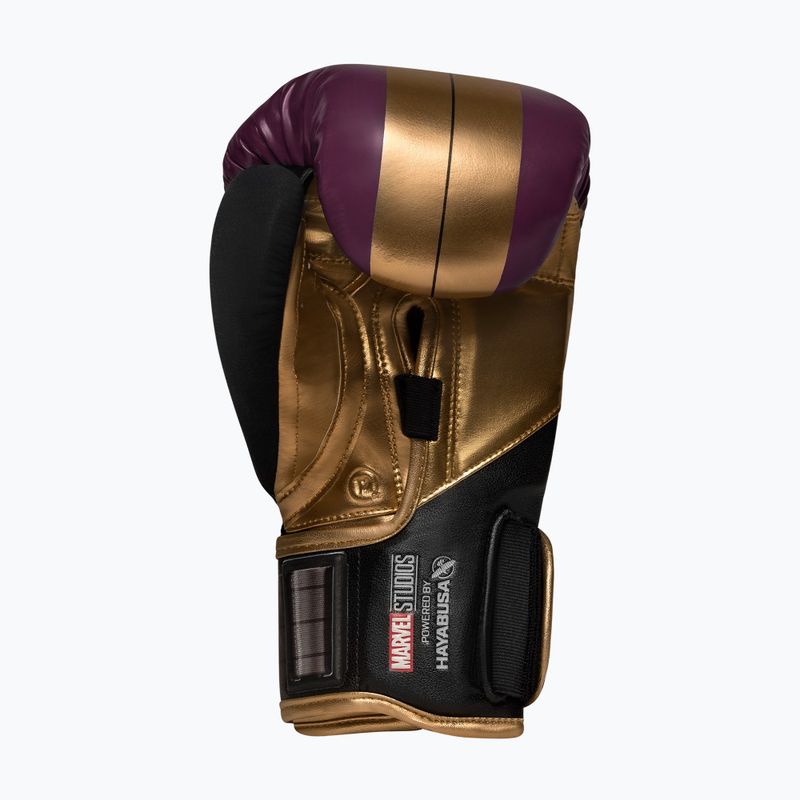 Hayabusa Marvel's Batroc purple/gold boxing gloves 4