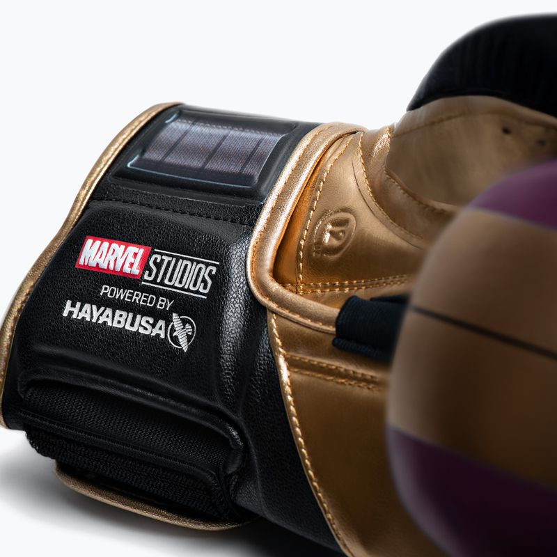 Hayabusa Marvel's Batroc purple/gold boxing gloves 7
