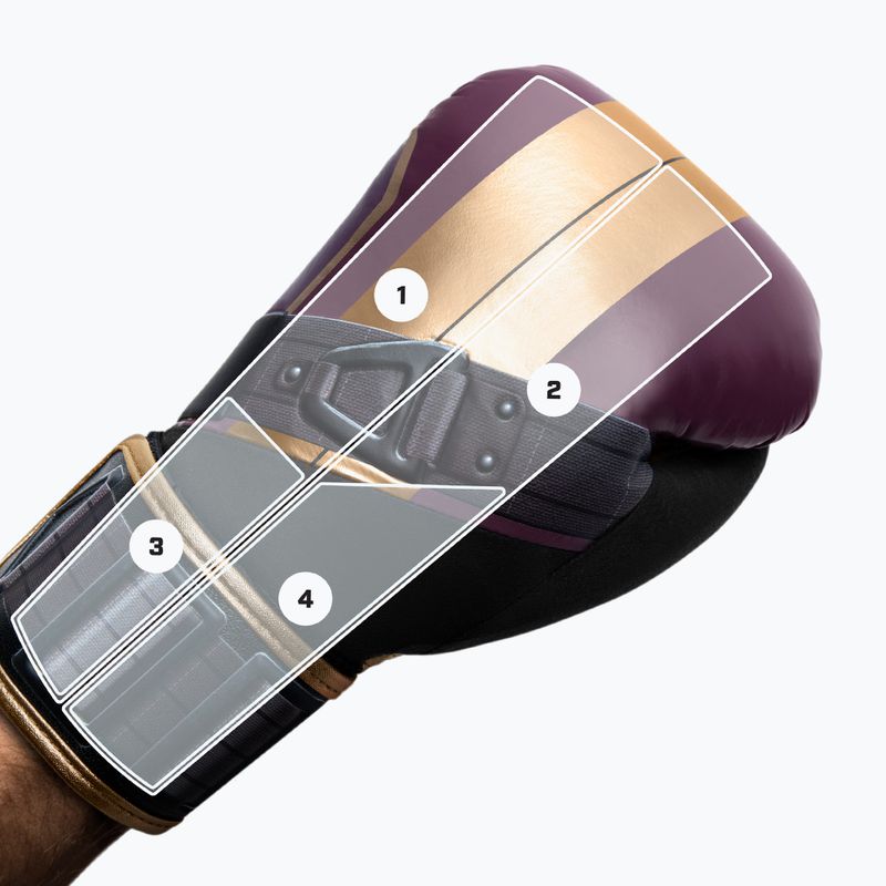 Hayabusa Marvel's Batroc purple/gold boxing gloves 8