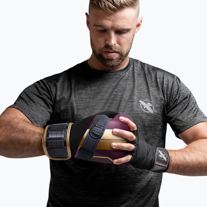 Hayabusa Marvel's Batroc purple/gold boxing gloves 10