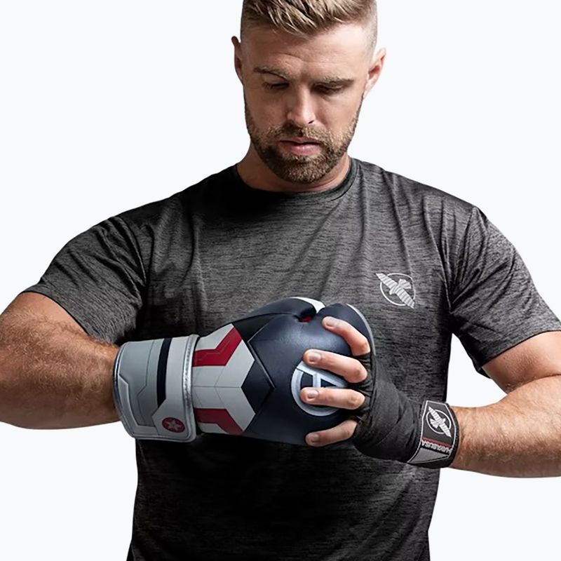 Hayabusa boxing gloves Marvel's Captain America silver/blue 3