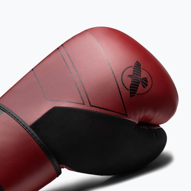 Hayabusa S4 Leather red boxing gloves 4