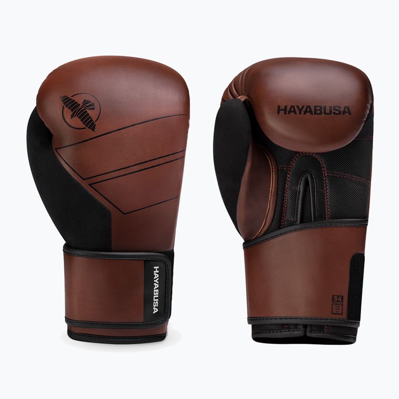 Hayabusa S4 Leather brown boxing gloves S4LBG