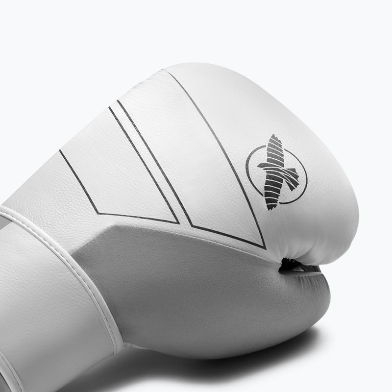 Hayabusa S4 Leather white boxing gloves 4