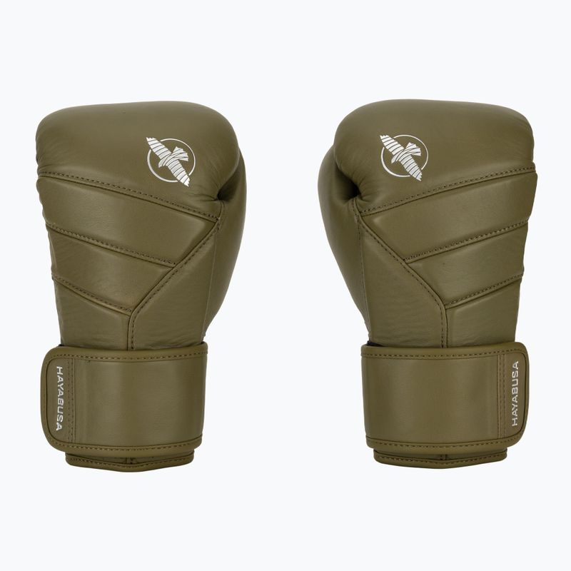 Hayabusa T3 Kanpeki olive green boxing gloves 2