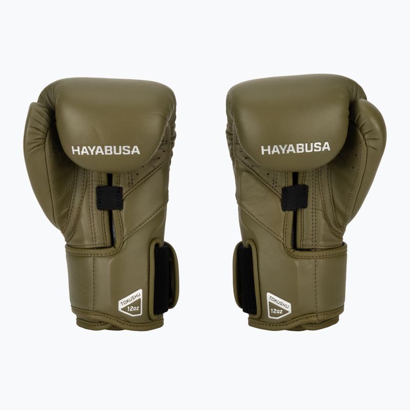 Hayabusa T3 Kanpeki olive green boxing gloves 3