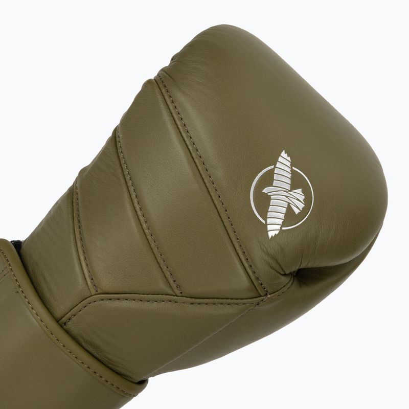 Hayabusa T3 Kanpeki olive green boxing gloves 5
